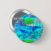 bultrugwalvis en baby-knop ronde button 5,7 cm (Voorkant /achterkant)