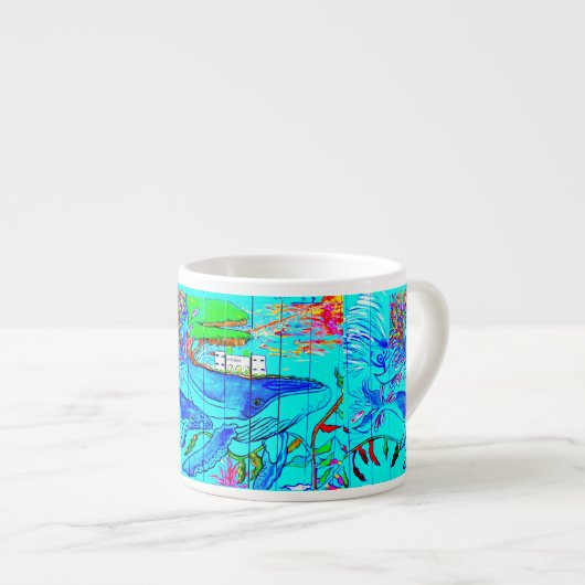 bultrugwalvissen espresso mok (Voorkant rechts)