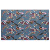bultrugwalvissen kobalt stof (Fat Quarter)