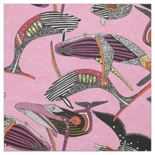 bultrugwalvissen pastel magenta stof