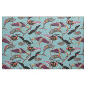 bultrugwalvissen turquoise stof (Fat Quarter)
