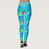 bultrugwalvissen zwemmen blauw leggings (Achterkant)