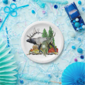 Bulullenbuck hert papieren bordje (Feest)