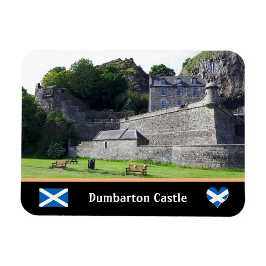 Bumbarton Castle, Dumbarton Rock/Scotland Magnet Magneet (Horizontaal)