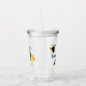 Bumbelbijen optische illusie fotografisch acryl drinkbeker (Links)