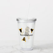 Bumbelbijen optische illusie fotografisch acryl drinkbeker (Achterkant)