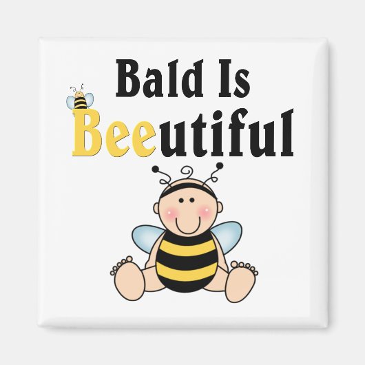 Bumble Baby Bee Bald is prachtig Magneet (Voorkant)