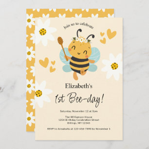 Bumble Bee 1e Bijendag Verjaardagsfeest Kaart