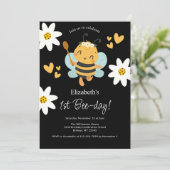 Bumble Bee 1e Bijendag Verjaardagsfeest Kaart (Staand voorkant)