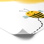 Bumble bee 1st Birthday Party Welcome Sign Poster (Hoek)