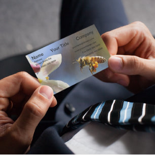 Bumble Bee allemaal bedekt met stuifmeel van bestu Visitekaartje