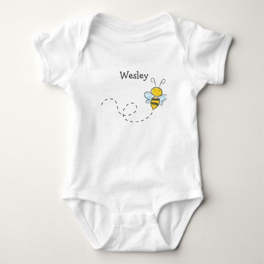 Bumble Bee Anchor Custom Baby Bodysuit (Voorkant)