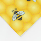 Bumble Bee and Honeycomb Pattern Fleece Deken (Hoek)