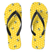 Bumble Bee and Honeycomb Pattern Teenslippers (Voetbed)