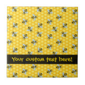 Bumble Bee and Honeycomb Pattern Tegeltje (Voorkant)