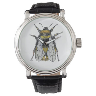 Bumble Bee Aquarel Artist Watch Horloge