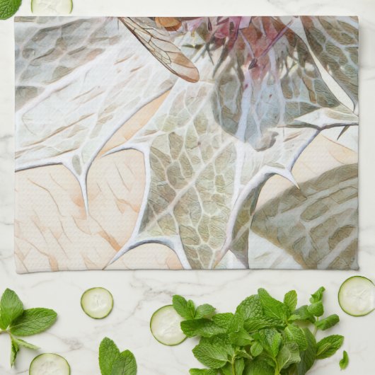 Bumble Bee Art Style print theedoek (Gevouwen)