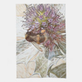 Bumble Bee Art Style print theedoek (Verticaal)