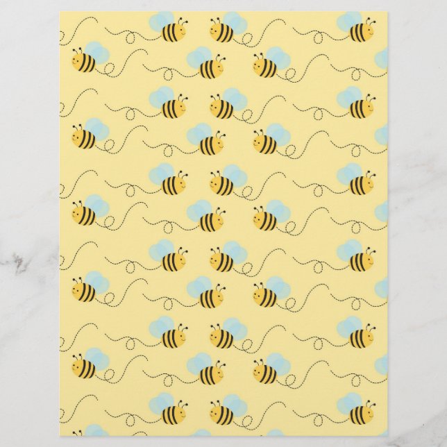 Bumble Bee Baby Scrapbook Paper (Voorkant)
