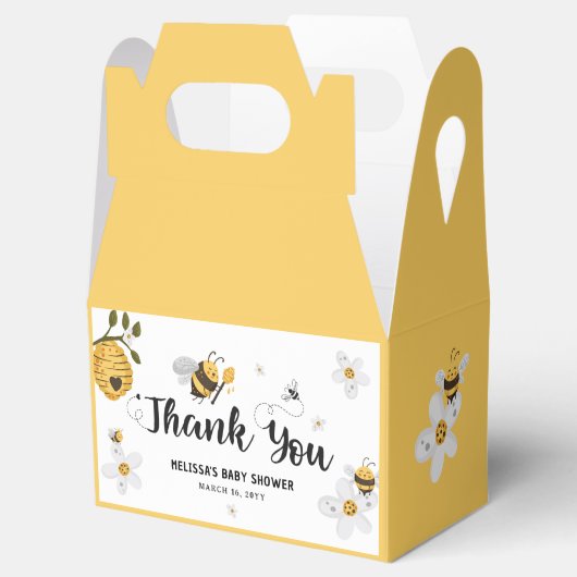 Bumble Bee Baby shower Bedankdoosjes (Geopend)