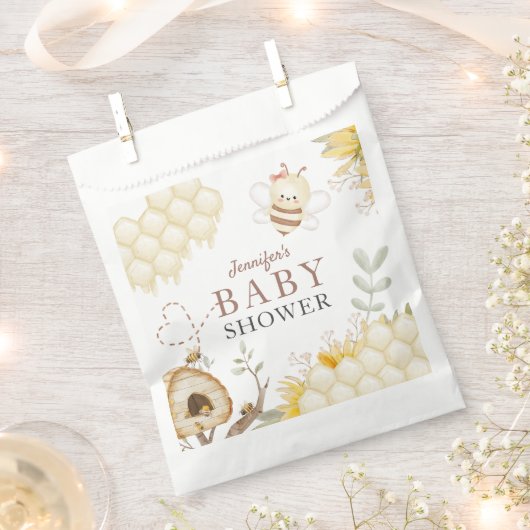 Bumble Bee Baby shower Bedankzakje (Geknipt)