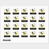 Bumble Bee Baby shower begunstigen Stickers Etiket (Vel)