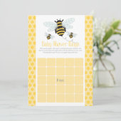 Bumble Bee Baby shower Bingo Kaarten (Staand voorkant)