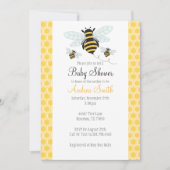 Bumble bee Baby shower-Birthday Party Invitation Kaart (Voorkant)