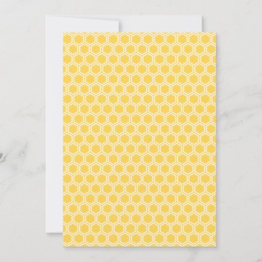 Bumble bee Baby shower-Birthday Party Invitation Kaart (Achterkant)