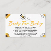 Bumble Bee Baby shower Boeken voor Baby Kaart (Voorkant)
