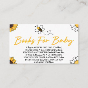 Bumble Bee Baby shower Boeken voor Baby Kaart