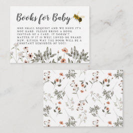 Bumble Bee Baby shower Book Request Informatiekaartje