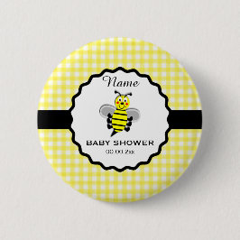 Bumble Bee Baby shower Button
