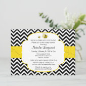 Bumble Bee Baby shower, Buzzing with Excitement Kaart (Staand voorkant)