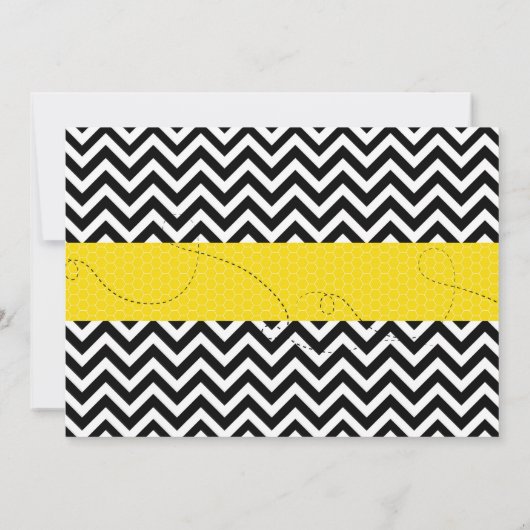 Bumble Bee Baby shower, Buzzing with Excitement Kaart (Achterkant)