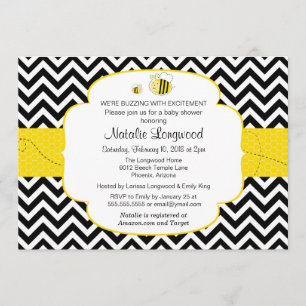 Bumble Bee Baby shower, Buzzing with Excitement Kaart