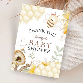 Bumble Bee Baby shower Dank u kaarten