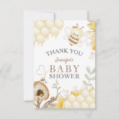 Bumble Bee Baby shower Dank u kaarten (Voorkant)