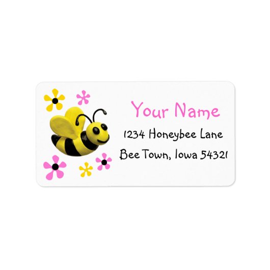 Bumble Bee Baby shower Etiket (Voorkant)