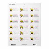 Bumble Bee Baby shower Etiket (Full Sheet)
