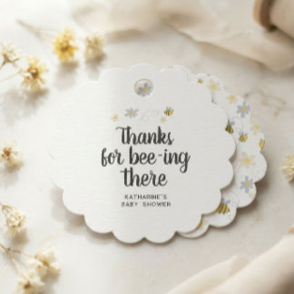 Bumble Bee Baby Shower Favor Tags, Bij Thema Bedankjes Labels
