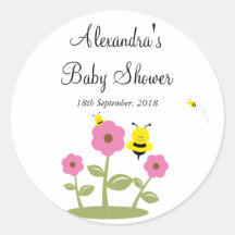 Bumble Bee Baby shower gunst Stickers