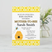 Bumble Bee Baby shower Invitation Honey Bee Invita Kaart (Staand voorkant)