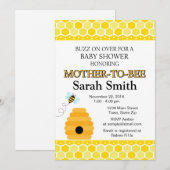 Bumble Bee Baby shower Invitation Honey Bee Invita Kaart (Voorkant / Achterkant)