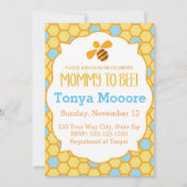 Bumble Bee Baby shower Invitation (jongen) Kaart (Voorkant)