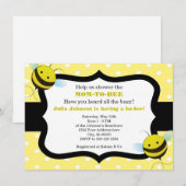 Bumble Bee Baby shower Invitation Kaart (Voorkant / Achterkant)