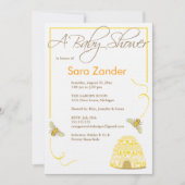 Bumble Bee Baby shower Invitation Kaart (Voorkant)