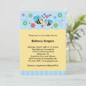 Bumble Bee Baby shower Invitation Kaart (Staand voorkant)