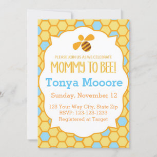 Bumble Bee Baby shower Invitation Kaart