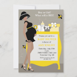 Bumble Bee Baby Shower Invitations - Afrikaanse Am Kaart